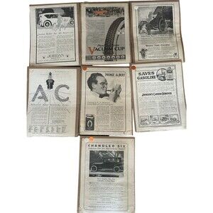 1918 The Literary Digest Ads Vintage Print Ads 1900s Motor Cars Tobacco